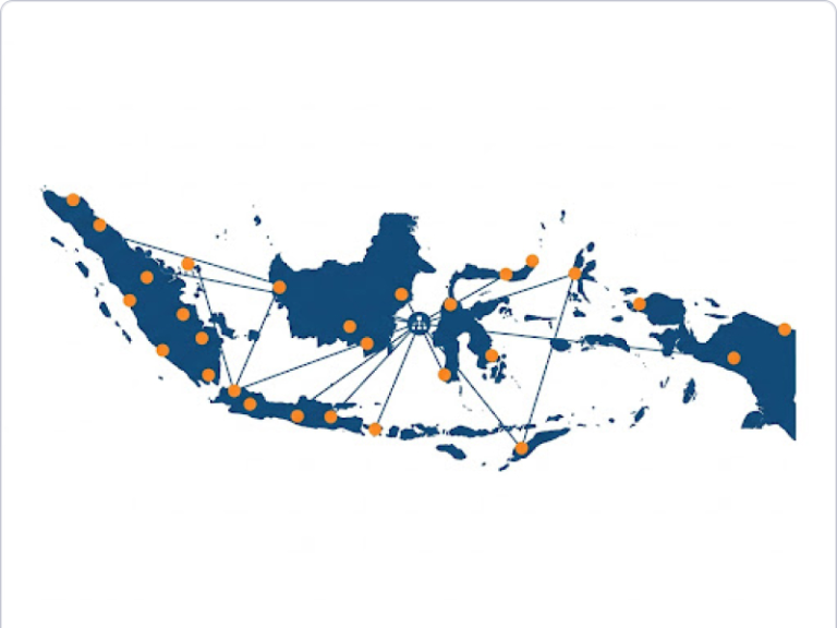 Peta cakupan wilayah layanan PT Sejahtera Mitra Solusi di seluruh Indonesia
